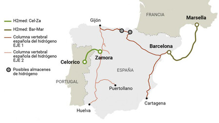 Mapa H2med Corredor De Hidrogenio Verde