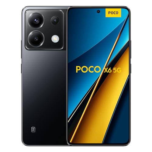 Móvil - Poco X6, Negro, 256GB, 8GB RAM, 6.67" AMOLED 1.5K, Snapdragon® 7s Gen 2, 5000 mAh, Android