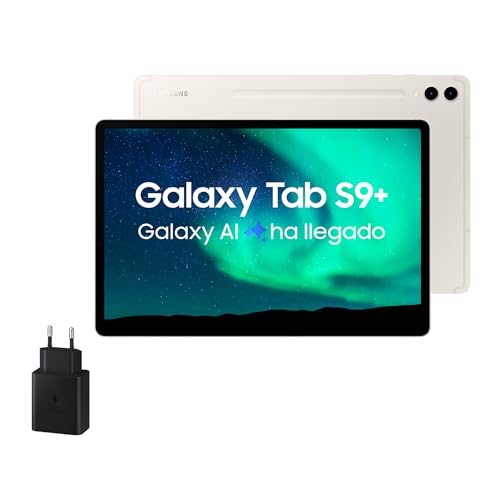 SAMSUNG Galaxy Tab S9+, 512 GB, 5G - Tablet Android con IA, Ranura MicroSD, S Pen Incluido, Beige (Versión Española)