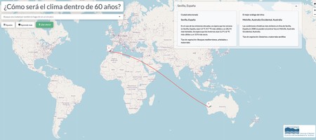 mapa del cambio climático