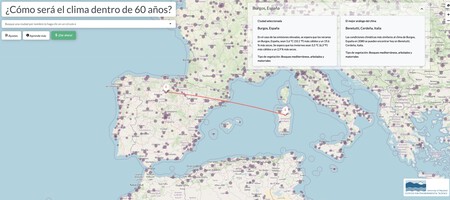 mapa del cambio climático