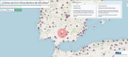 mapa del cambio climático