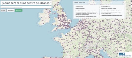 mapa del cambio climático