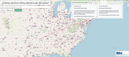 mapa del cambio climático