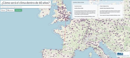 mapa del cambio climático