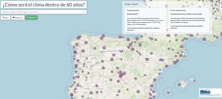 mapa del cambio climático