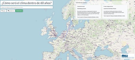 mapa del cambio climático