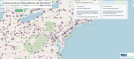 mapa del cambio climático